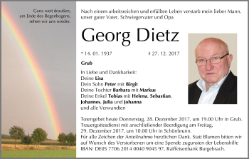 Anzeige von Georg Dietz von MGO