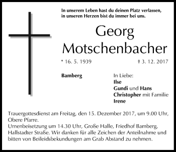 Anzeige von Georg Motschenbacher von MGO