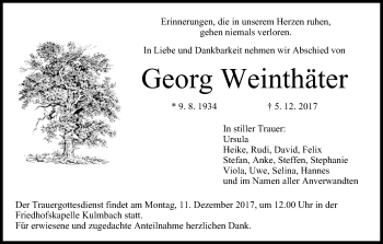 Anzeige von Georg Weinthäter von MGO