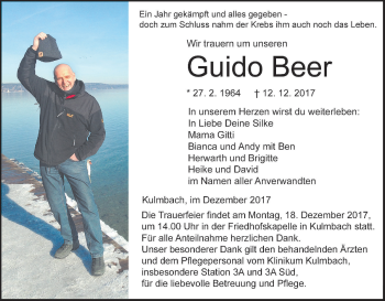 Anzeige von Guido Beer von MGO