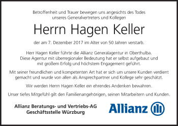 Anzeige von Hagen Keller von MGO