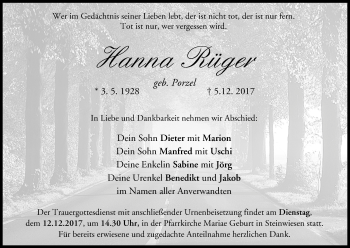 Anzeige von Hanna Rüger von MGO