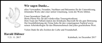 Anzeige von Harald Hübner von MGO