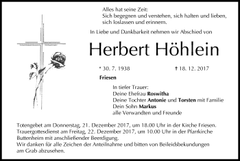 Anzeige von Herbert Höhlein von MGO