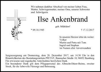 Anzeige von Ilse Ankenbrand von MGO