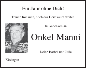 Anzeige von In Gedenken  von MGO