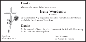 Anzeige von Irene Werdenits von MGO