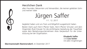Anzeige von Jürgen Saffer von MGO
