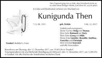 Anzeige von Kunigunda Then von MGO