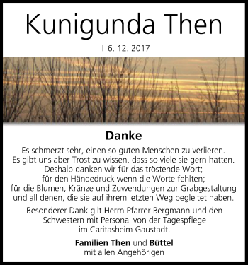 Anzeige von Kunigunda Then von MGO