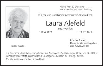 Anzeige von Laura Alefeld von MGO