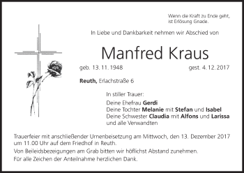 Anzeige von Manfred Kraus von MGO