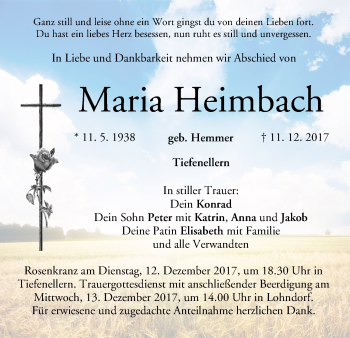 Anzeige von Maria Heimbach von MGO