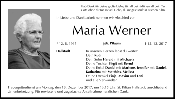 Anzeige von Maria Werner von MGO