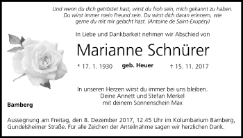 Anzeige von Marianne Schnürer von MGO
