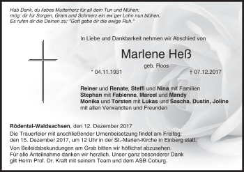 Anzeige von Marlene Heß von MGO