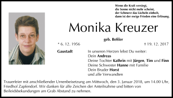 Anzeige von Monika Kreuzer von MGO