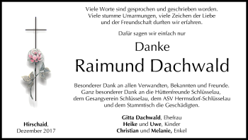Anzeige von Raimund Dachwald von MGO