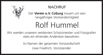 Anzeige von Rolf Hummel von MGO