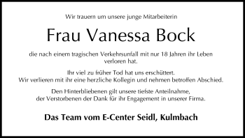 Anzeige von Vanessa Bock von MGO