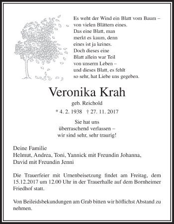 Anzeige von Veronika Krah von MGO