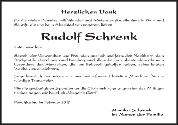 Anzeige von Rudolf Schrenk von MGO