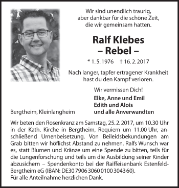 Anzeige von Ralf Klebes von MGO