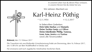 Anzeige von Karl-Heinz Pöthig von MGO