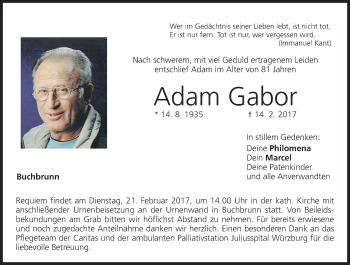 Anzeige von Adam Gabor von MGO