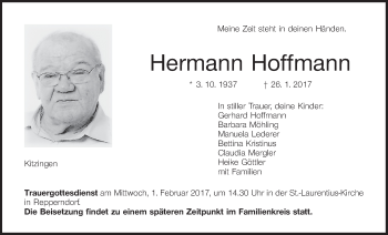 Anzeige von Hermann Hoffmann von MGO