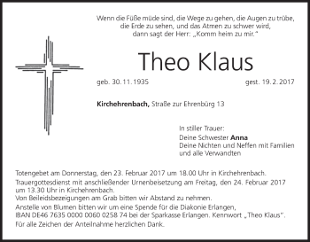Anzeige von Theo Klaus von MGO