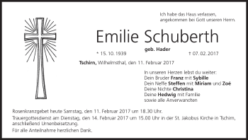 Anzeige von Emilie Schuberth von MGO