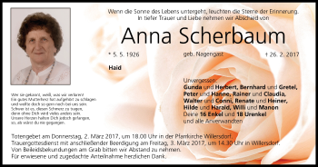Anzeige von Anna Scherbaum von MGO