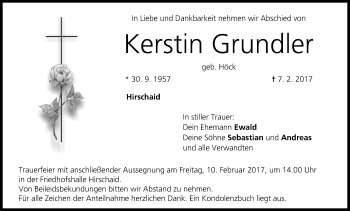Anzeige von Kerstin Grundler von MGO