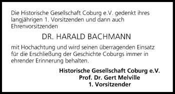 Anzeige von Harald Bachmann von MGO