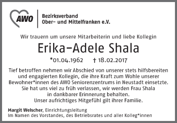Anzeige von Erika-Adele Shala von MGO