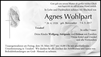 Anzeige von Agnes Wohlpart von MGO
