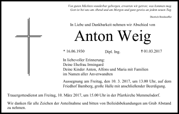 Anzeige von Anton Weig von MGO