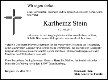 Anzeige von Karlheinz Stein von MGO