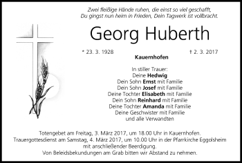 Anzeige von Georg Huberth von MGO