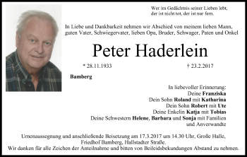 Anzeige von Peter Haderlein von MGO