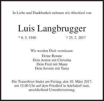 Anzeige von Luis Langbrugger von MGO