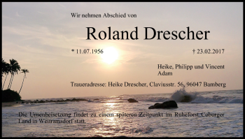 Anzeige von Roland Drescher von MGO