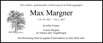 Anzeige von Max Margner von MGO