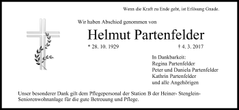 Anzeige von Helmut Partenfelder von MGO