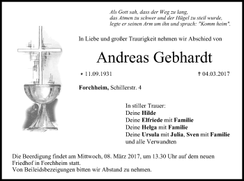 Anzeige von Andreas Gebhardt von MGO