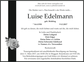 Anzeige von Luise Edelmann von MGO