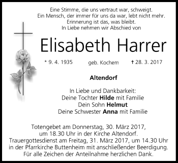 Anzeige von Elisabeth Harrer von MGO