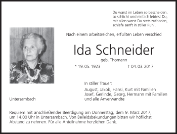 Anzeige von Ida Schneider von MGO