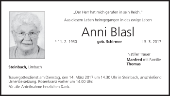 Anzeige von Anni Blasl von MGO